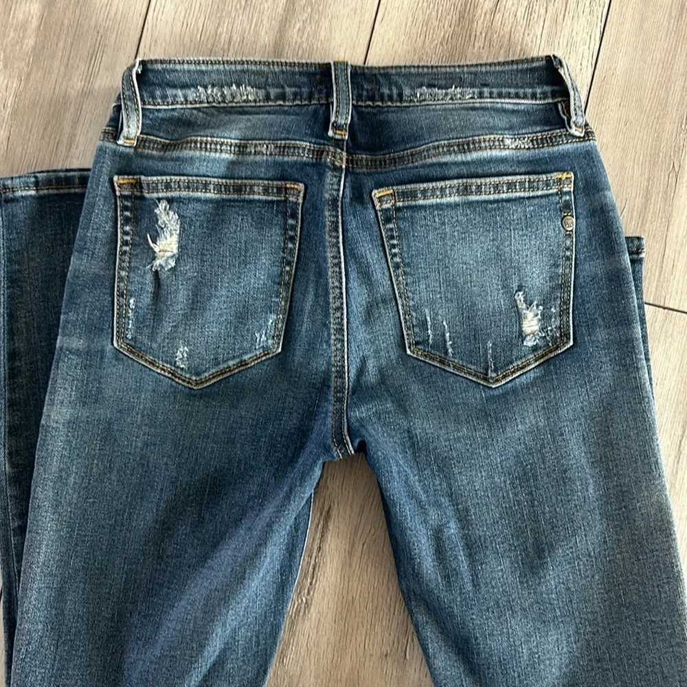 Miss Me ankle skinny jeans size 25 embroidered roses floral